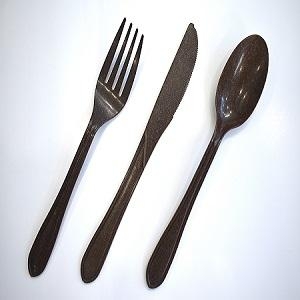 Bộ dao muỗng nĩa làm bằng chất liệu bã Cà Phê title=