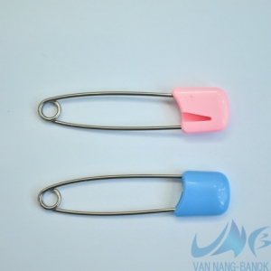 Kim băng đầu nhựa safety pin clipin title=